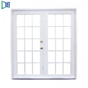 LYS 55 terminen katkaisukotelo-ovi, kääntyvä ovi, ranskalainen, ääni- ja lämmönkestävä, kaksinkertainen ikkuna, jauhemaalaus, puurake valmis ja tuotemerkin laitteisto kaupallinen tai jälleenmyyjäluokka